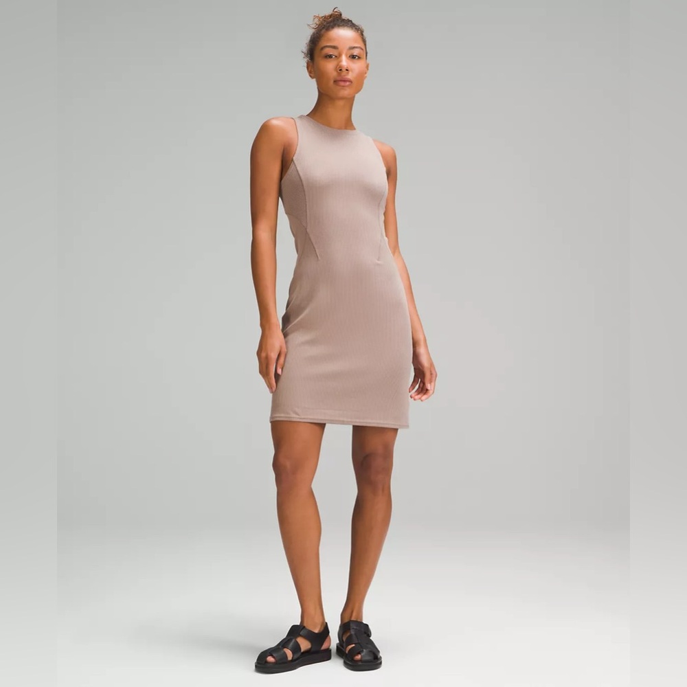 Lululemon Ribbed Softstreme Slim-Fit Tank Dress Size 8